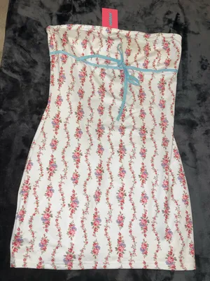 Edikted Jules Print Strapless Minidress Size Medium New with tag thumbnail 6
