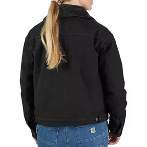 Carhartt Womens Rugged Flex Canvas Sherpa Lined Jacket Black Size XL NEW NWOT thumbnail 5