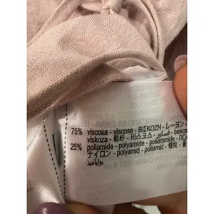 Zara Women Blush Pink Linen Blend Wrap Top Long Sleeve Kimono Style NWOT Medium thumbnail 12