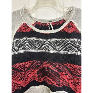 Free People Snow Angel Sweater XS Fair Isle Angora Blend Distressed Boho thumbnail 3