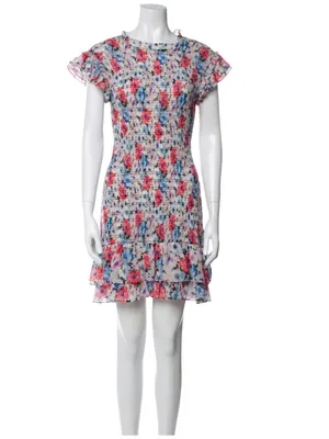 Veronica Beard Cici Floral Smocked Mini Dress. Not Lined Size 2 NWOT thumbnail 2