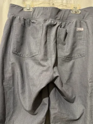 FIGS Zamora Jogger Scrub Pants Gray High Waisted Drawstring Medical Small thumbnail 7