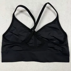Nike Indy Seamless Sports Bra Women’s Medium Black Dri-FIT Strappy Light Support thumbnail 2