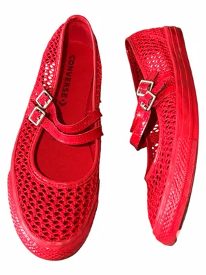 NEW Converse Chuck Taylor All Star Dainty Mary Jane Knit Women Red A16568C 9.5 thumbnail 9
