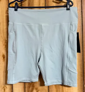 Mono B High Rise Biker Shorts 2XL Blue Pockets Activewear thumbnail 1