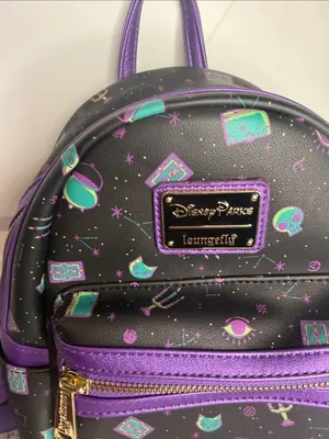 Hocus Picus Disney Parks Loungefly Black & Purple Mini Backpack thumbnail 4