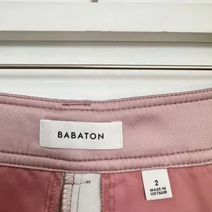 Aritzia Babaton‎ Command Pants Size 2 Faux Leather Red Willow Pink Corpcore Geek Chic thumbnail 6