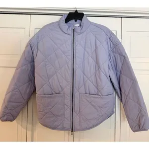 All in Motion lavender purple quilted puffer jacket size small thumbnail 3