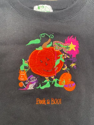 Quacker Factory Vintage Halloween Embroidered Crewneck thumbnail 3