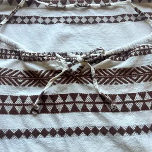 Aerie Brown & Cream Geometric Boho Open Back Sun Dress thumbnail 7