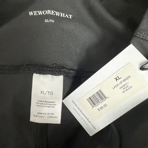 WeWoreWhat Lace Up Biker Shorts Black Revolve Stretch Athleisure Womens XL NWT thumbnail 5