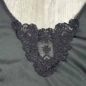 Patricia Lingerie Black Camisole Lace Trim Slip Top 38 90s Minimalist Chic Goth thumbnail 3