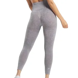 Gymshark Women’s Gray Vital Seamless crop Leggings Tights Pants thumbnail 2