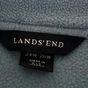 Lands’ End ¼ ZIP Fleece Blue Gray Long Sleeves Soft Cozy Unisex Jacket 3X #1308 thumbnail 6