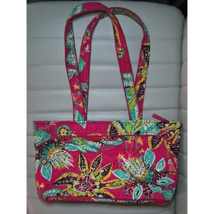 Vera Bradley Floral Quilted Tote Bag - Vibrant Pattern thumbnail 2