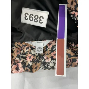 Womans Time & Tru XL 16-18 Floral Puffy Coat Full Zip Lined Multicolor thumbnail 4