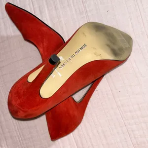 Saks Fifth Avenue Size 6 Burnt Orange Heels thumbnail 9