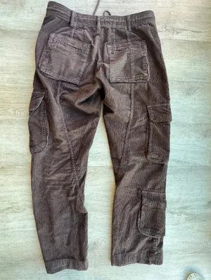 Free People Tahiti Cargo Corduroy Pants Size small Brown Drawstring thumbnail 8