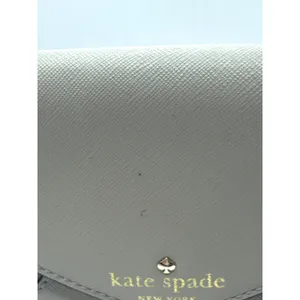 Kate‎ Spade New York Envelope Crossbody Bag Beige Saffiano Leather Gold Chain thumbnail 5