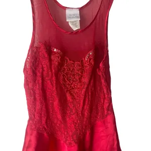 Secret Treasures Vintage 90s‎ Large Lace Sewuin Floral Sexy Babydoll Lingere Top thumbnail 2