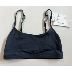 Calvin Klein Form to Body Bralette Size S navy blue Unlined Wireless Stretch NWT thumbnail 2