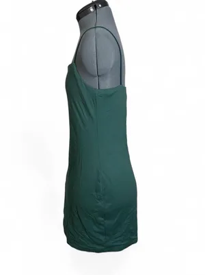 Lillusory Forest Green Spaghetti Strap Mini Bodycon Dress Size Large Clubwear thumbnail 2
