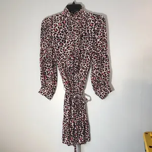 Zadig & Voltaire Rivali Print Leo White and Purple Leopard Mini‎ Dress Size Med thumbnail 3