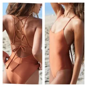 Some Days Lovin - Rising Flames One Piece Swimsuit in Copper Brown thumbnail 5