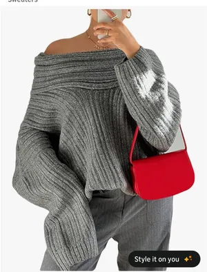 Chunky white Amazon sweater  thumbnail 1