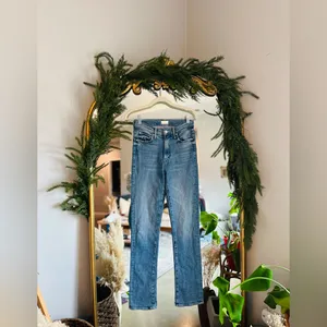 Mother rascal skimp slim straight jeans pink charming size 26 thumbnail 3