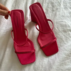 Billini Hot Pink Pink Block Sandal Heel thumbnail 6