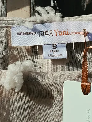 NEW YUMI Sheer Puff Sleeve Top Small thumbnail 5
