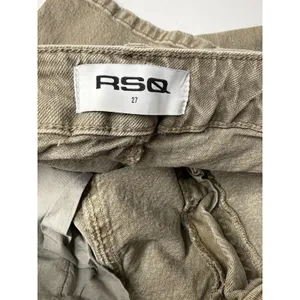 RSQ Jeans Womens Sz 27 Denim Mid Rise Wide‎ Leg Baggy Pants Hippie Grunge Tan thumbnail 7