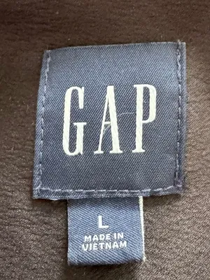 GAP Black Button up relaxed fit long sleeve Shirt size L front pocket minimalist thumbnail 6