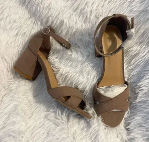 Bamboo Cute minimalistic ankle strap heeled sandals thumbnail 1