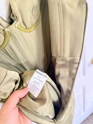 House of CB Myrna Mini Dress in Olive (ALTERED) thumbnail 5