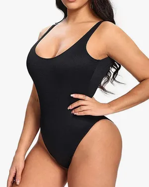 Retro 80s/90s Inspired High Cut Low Back One Piece Swimwear thumbnail 1