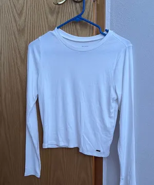 White Long Sleeve Top thumbnail 1