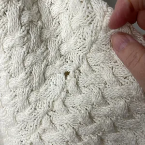 Knits Landing Ivory Vintage Chunky Turtleneck Sweater Size L thumbnail 4