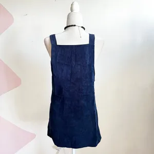 Corduroy Overall Dress Vintage Inspired Cottagecore‎ Indie Sleaze Grunge Blue XS thumbnail 2