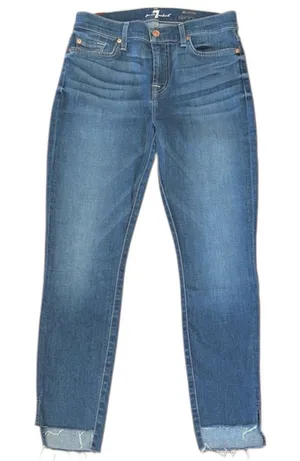 EUC 7 For All Mankind The Ankle Skinny Jeans Size 28 thumbnail 1