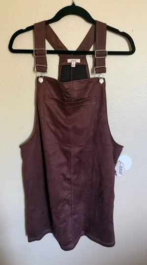 Mini dress with adjustable straps Brown Size XL thumbnail 1
