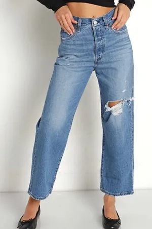 Levi’s Ribcage Straight Ankle Medium Wash Jeans Size 26 thumbnail 1