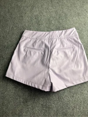 TCEC Women’s Smqll Lilac High-Waist pleather lined Shorts thumbnail 7