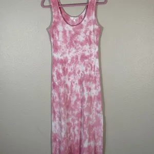 Love Shack Fancy Pink Tie Dye Midi Dress Womens S Boho Coastal Beachy Summer thumbnail 9