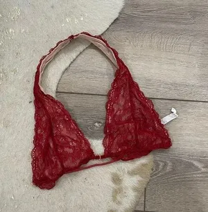 Urban outfitters out from under red lace halter bralette thumbnail 1