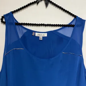 Jennifer Lopez womens plus size blue top thumbnail 2
