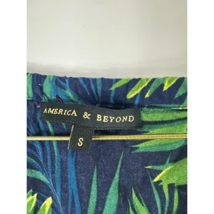 America and‎ Beyond Tropical Maxi Dress Womens Small Blue Beach Resort Hawaiian thumbnail 2