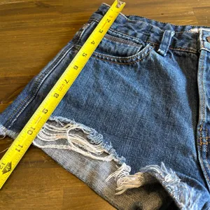 Free People Logan High Rise Cut Off Jean Shorts Distressed Button Fly Booty 26 thumbnail 13