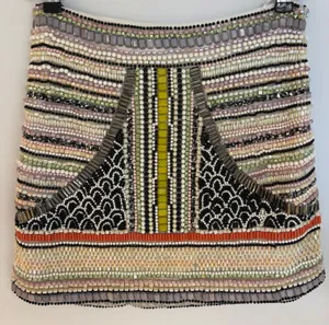 Zara Full Beaded Mini Skirt thumbnail 1